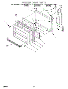 07 - Freezer Door parts for Kitchenaid Refrigerator KTRS25KAAL10 from AppliancePartsPros.com