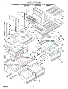 04 - Shelf, Lit / Optional parts for Kitchenaid Refrigerator KTRS25KAWH10 from AppliancePartsPros.com