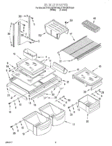 03 - Shelf parts for Kitchenaid Refrigerator KTRS19KFWH00 from AppliancePartsPros.com