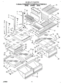 04 - Shelf, Lit / Optional parts for Kitchenaid Refrigerator KTRS25KAWH11 from AppliancePartsPros.com