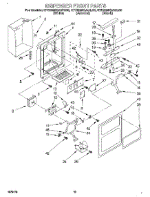 09 - Dispenser Front parts for Kitchenaid Refrigerator KTRS25QAWH00 from AppliancePartsPros.com
