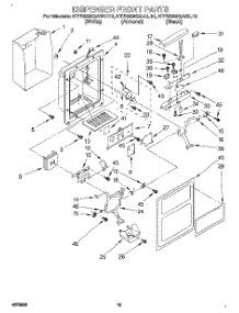 09 - Dispenser Front parts for Kitchenaid Refrigerator KTRS25QABL10 from AppliancePartsPros.com