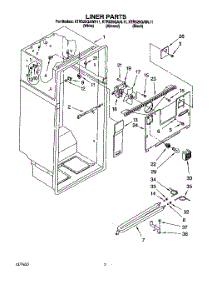 02 - Liner parts for Kitchenaid Refrigerator KTRS25QAWH11 from AppliancePartsPros.com