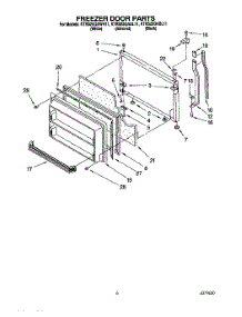 04 - Freezer Door parts for Kitchenaid Refrigerator KTRS25QAWH11 from AppliancePartsPros.com