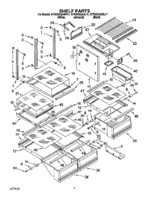 05 - Shelf, Lit / Optional parts for Kitchenaid Refrigerator KTRS25QAWH11 from AppliancePartsPros.com