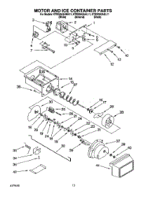 08 - Motor And Ice Container parts for Kitchenaid Refrigerator KTRS25QAWH11 from AppliancePartsPros.com