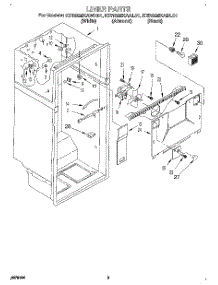02 - Liner parts for Kitchenaid Refrigerator KTRS25KAWH01 from AppliancePartsPros.com