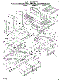 04 - Shelf, Lit / Optional parts for Kitchenaid Refrigerator KTRS25KAWH01 from AppliancePartsPros.com