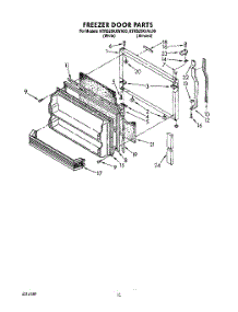 07 - Freezer Door parts for Kitchenaid Refrigerator KTRS25KXWH00 from AppliancePartsPros.com