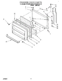 07 - Freezer Door parts for Kitchenaid Refrigerator KTRS25KAWH12 from AppliancePartsPros.com