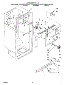 02 - Liner parts for Kitchenaid Refrigerator KTRS25QAAL00 from AppliancePartsPros.com