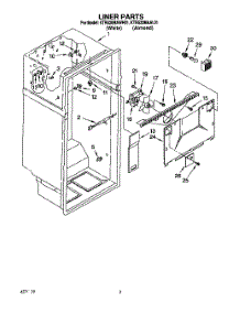02 - Liner parts for Kitchenaid Refrigerator KTRS20MAAL01 from AppliancePartsPros.com