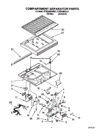 03 - Compartment Separator parts for Kitchenaid Refrigerator KTRS20MAAL01 from AppliancePartsPros.com