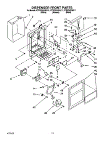 09 - Dispenser Front parts for Kitchenaid Refrigerator KTRS25QAAL11 from AppliancePartsPros.com
