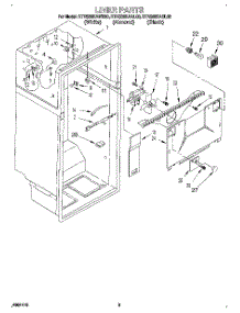 02 - Liner parts for Kitchenaid Refrigerator KTRS25KAWH00 from AppliancePartsPros.com