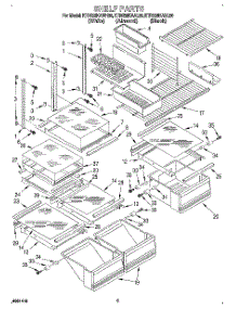 04 - Shelf, Lit / Optional parts for Kitchenaid Refrigerator KTRS25KAWH00 from AppliancePartsPros.com