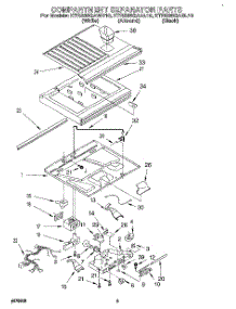 03 - Compartment Separator parts for Kitchenaid Refrigerator KTRS25QAWH10 from AppliancePartsPros.com