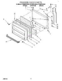 07 - Freezer Door parts for Kitchenaid Refrigerator KTRS25KAWH00 from AppliancePartsPros.com