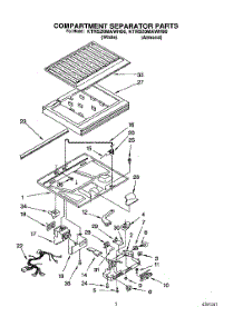 03 - Compartment Separator parts for Kitchenaid Refrigerator KTRS20MAAL00 from AppliancePartsPros.com