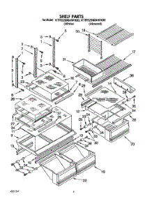 04 - Shelf, Lit / Optional parts for Kitchenaid Refrigerator KTRS20MAAL00 from AppliancePartsPros.com
