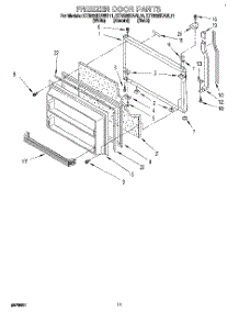 07 - Freezer Door parts for Kitchenaid Refrigerator KTRS25KAAL11 from AppliancePartsPros.com