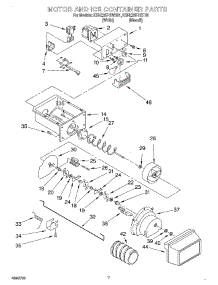 05 - Motor And Ice Container parts for Kitchenaid Refrigerator KSRE25FHBT01 from AppliancePartsPros.com
