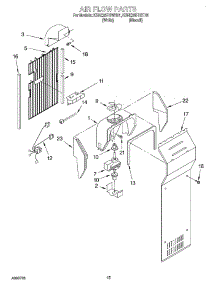 09 - Air Flow parts for Kitchenaid Refrigerator KSRE25FHWH01 from AppliancePartsPros.com