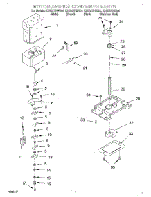 05 - Motor And Ice Container parts for Kitchenaid Refrigerator KSRS27IHBT00 from AppliancePartsPros.com