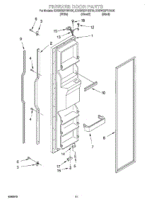 07 - Freezer Door parts for Kitchenaid Refrigerator KSRW25FHBT00 from AppliancePartsPros.com