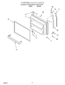 06 - Freezer Door, Optional parts for Kitchenaid Refrigerator KTRS19KJWH00 from AppliancePartsPros.com