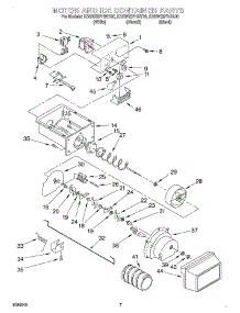 05 - Motor And Ice Container parts for Kitchenaid Refrigerator KSRW25FHWH00 from AppliancePartsPros.com