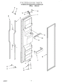 07 - Freezer Door parts for Kitchenaid Refrigerator KSCS22QFAL00 from AppliancePartsPros.com