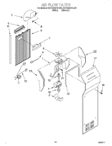 11 - Air Flow parts for Kitchenaid Refrigerator KSCS22QFAL00 from AppliancePartsPros.com