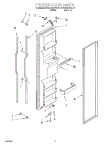 07 - Freezer Door parts for Kitchenaid Refrigerator KSCS22QFAL01 from AppliancePartsPros.com