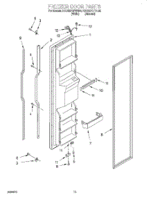 08 - Freezer Door parts for Kitchenaid Refrigerator KSCS27QFWH00 from AppliancePartsPros.com