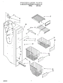 05 - Freezer Liner parts for Kitchenaid Refrigerator KSCS27QFWH01 from AppliancePartsPros.com