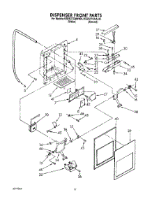 08 - Dispenser Front parts for Kitchenaid Refrigerator KSRS27QAAL06 from AppliancePartsPros.com