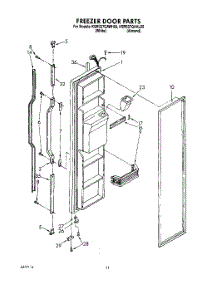 07 - Freezer Door parts for Kitchenaid Refrigerator KSRS27QAWH00 from AppliancePartsPros.com