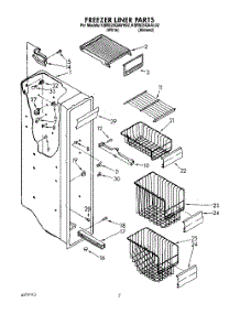 04 - Freezer Liner parts for Kitchenaid Refrigerator KSRS25QAWH02 from AppliancePartsPros.com