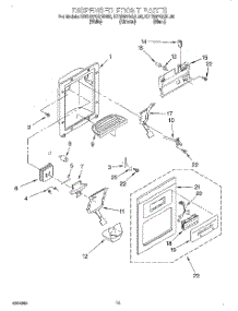 08 - Dispenser Front parts for Kitchenaid Refrigerator KSRS27QGAL00 from AppliancePartsPros.com