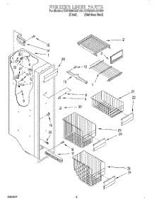 04 - Freezer Liner parts for Kitchenaid Refrigerator KSRB25QGSS00 from AppliancePartsPros.com