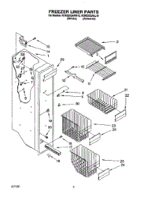 04 - Freezer Liner parts for Kitchenaid Refrigerator KSRS25QAAL10 from AppliancePartsPros.com