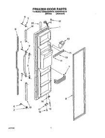07 - Freezer Door parts for Kitchenaid Refrigerator KSRS25QAAL10 from AppliancePartsPros.com