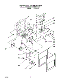 08 - Dispenser Front parts for Kitchenaid Refrigerator KSRS25QAAL10 from AppliancePartsPros.com