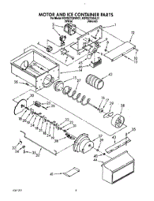 06 - Motor And Ice Container parts for Kitchenaid Refrigerator KSRS27QXWH01 from AppliancePartsPros.com