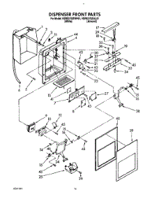 09 - Dispenser Front parts for Kitchenaid Refrigerator KSRS27QXWH01 from AppliancePartsPros.com