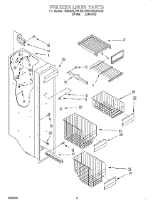 04 - Freezer Liner parts for Kitchenaid Refrigerator KSRS25QFWH00 from AppliancePartsPros.com