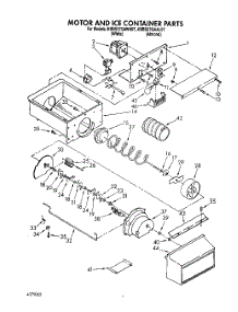 05 - Motor And Ice Container, Lit / Optional parts for Kitchenaid Refrigerator KSRS27QAWH07 from AppliancePartsPros.com