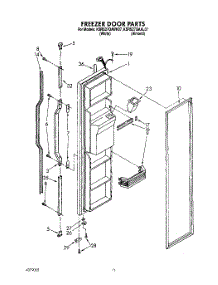 07 - Freezer Door parts for Kitchenaid Refrigerator KSRS27QAWH07 from AppliancePartsPros.com