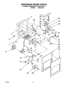 08 - Dispenser Front parts for Kitchenaid Refrigerator KSRS27QAWH10 from AppliancePartsPros.com